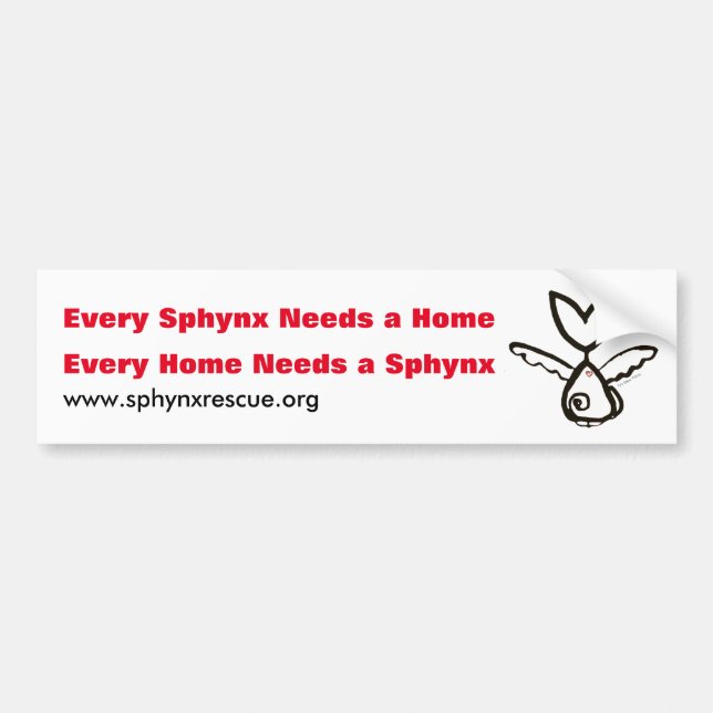 Tai's Sphynx Angel SOAR Bumper Sticker (Front)