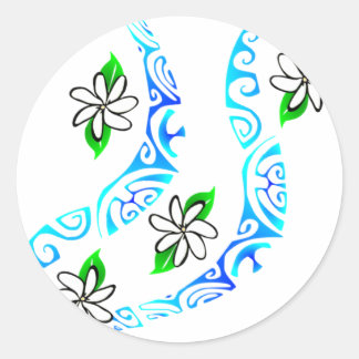 TAITIARE (Blue) Classic Round Sticker
