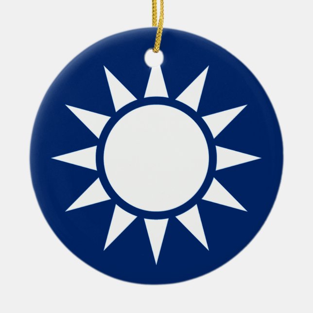 Taiwan (2) ceramic tree decoration (Front)