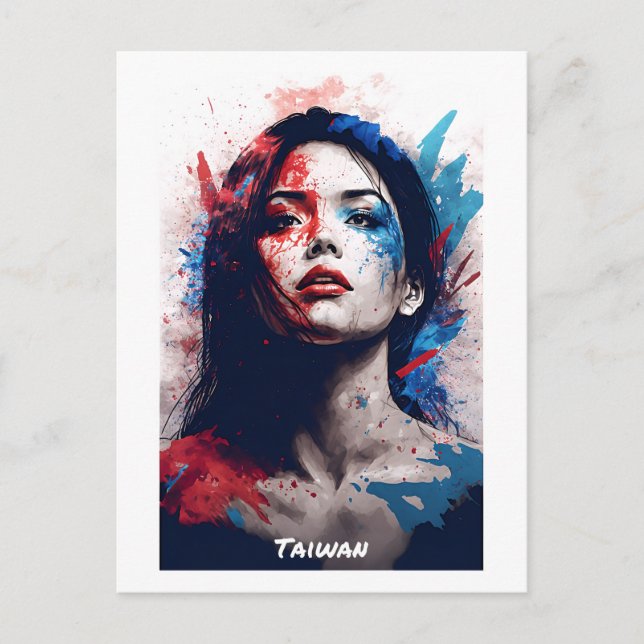 Taiwan Abstract portrait Postcard - World of Women (Front)