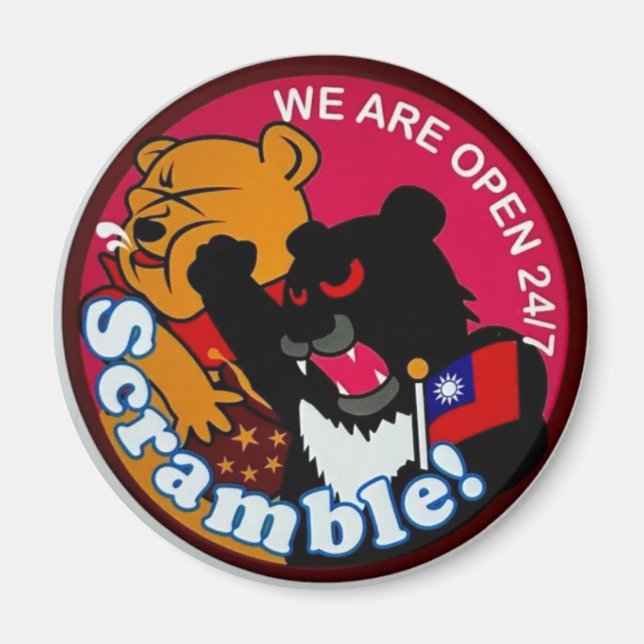 Taiwan Air Force Patch Scramble Magnet (Front)