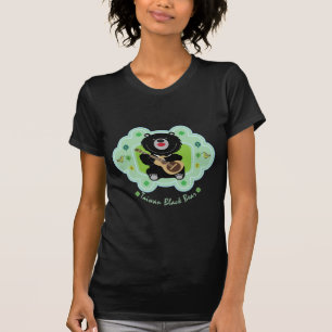 Taiwan black bear plays guitar illustration T-Shirt
