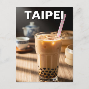 Taiwan Boba Bubble Tea Postcard
