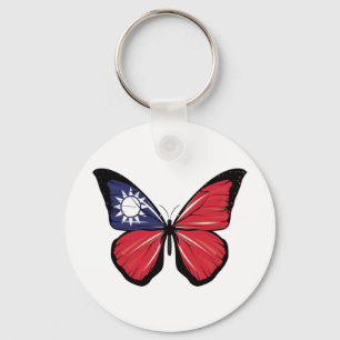Taiwan Butterfly Flag Key Ring