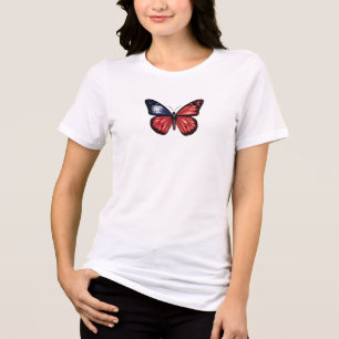 Taiwan butterfly monarch flag Tri-Blend shirt