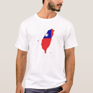 taiwan china country flag map shape silhouette T-Shirt