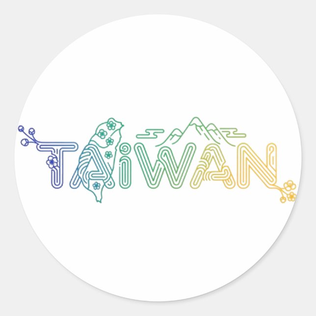 TAIWAN CLASSIC ROUND STICKER (Front)