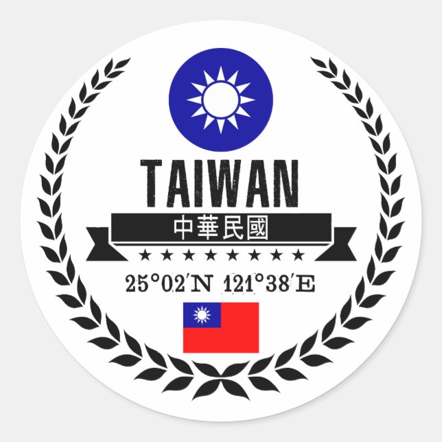Taiwan Classic Round Sticker (Front)