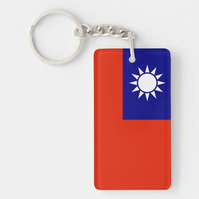 taiwan country flag china province symbol key ring (Front)
