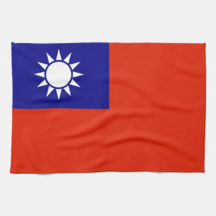 taiwan country flag china province symbol tea towel