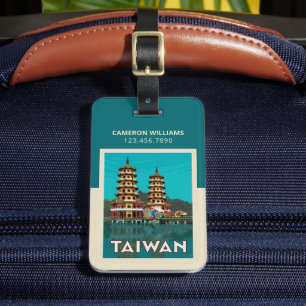Taiwan Dragon And Tiger Pagodas Luggage Tag