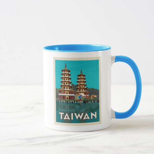 Taiwan | Dragon And Tiger Pagodas Mug (Right)