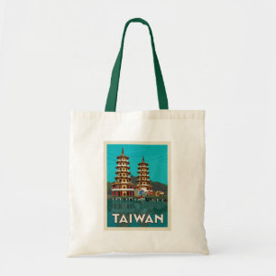 Taiwan   Dragon And Tiger Pagodas Tote Bag