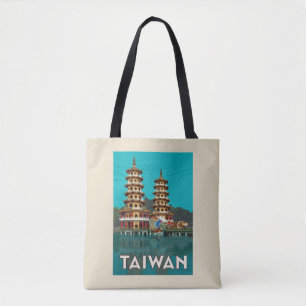 Taiwan Dragon And Tiger Pagodas Tote Bag