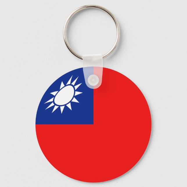 Taiwan Fisheye Flag Keychain (Front)