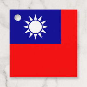 Taiwan Flag 台灣國旗 Republic of China, Táiwān Guóqí Favour Tags