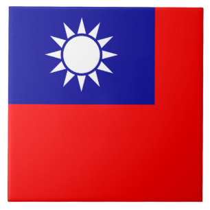 Taiwan Flag 台灣國旗 Republic of China, Táiwān Guóqí  Tile