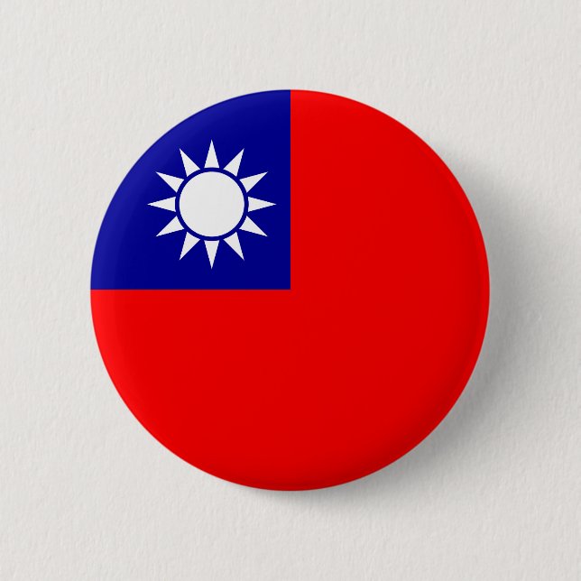Taiwan Flag 6 Cm Round Badge (Front)