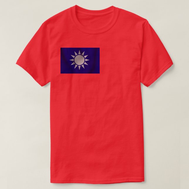 Taiwan Flag and Emblem T-Shirt (Design Front)