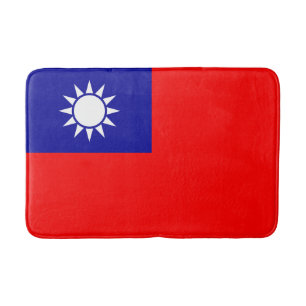 Taiwan Flag Bath Mat