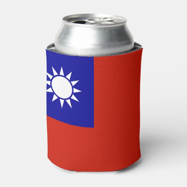 Taiwan flag can cooler (Can Front)
