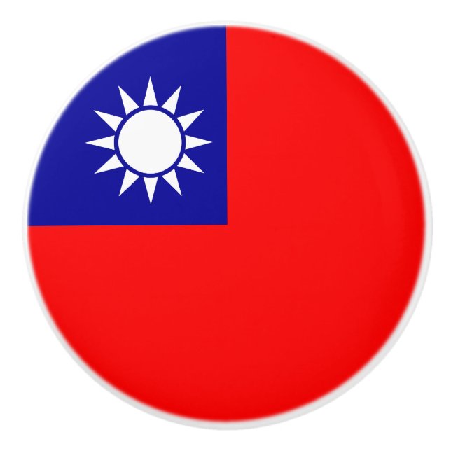 Taiwan Flag Ceramic Knob (Front)