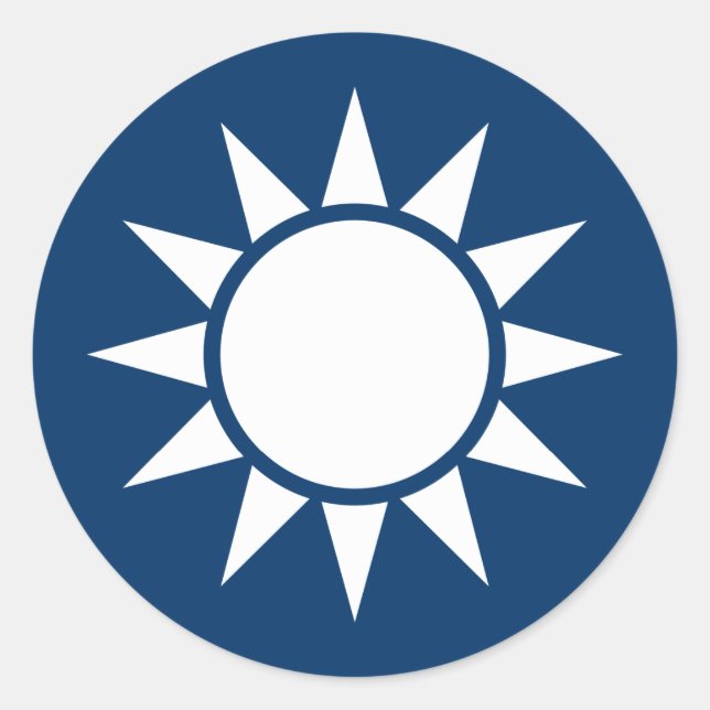 Taiwan Flag "Classic" Classic Round Sticker (Front)