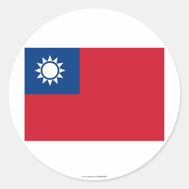 Taiwan Flag Classic Round Sticker (Front)