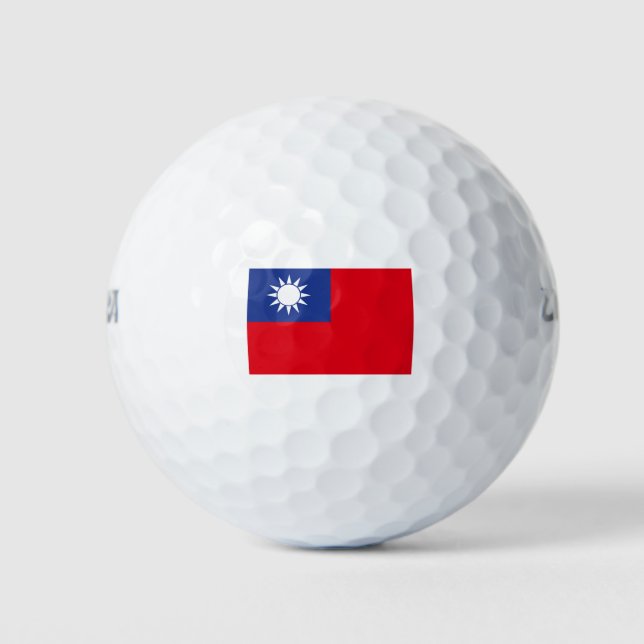 Taiwan Flag Golf Balls (Front)
