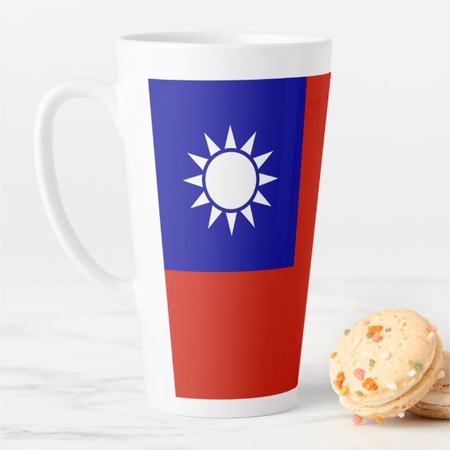 Taiwan flag latte mug (In Situ)