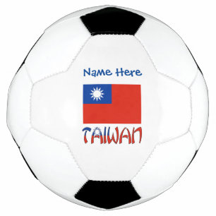 Taiwan Flag Personalised Football