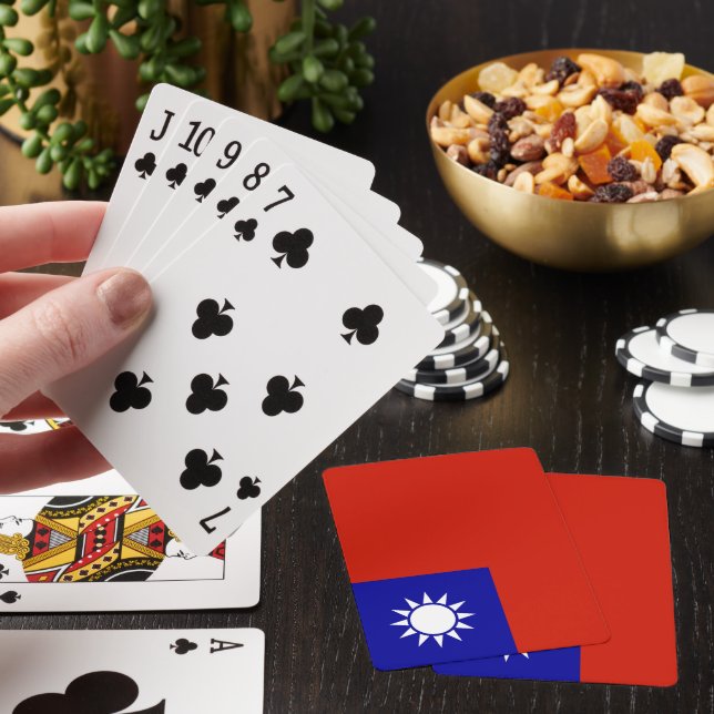 Taiwan flag playing cards (In Situ)