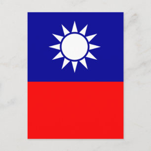 taiwan flag postcard