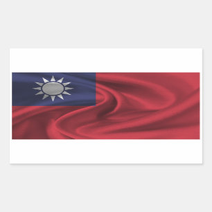Taiwan Flag Rectangular Sticker