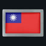 Taiwan Flag: Republic of China, Chinese Taipei Belt Buckle<br><div class="desc">The Resilient Banner: A Story of Taiwan's Flag - I am the flag of the Republic of China, a symbol of a nation that has endured trials and triumphs. My crimson field, a vibrant hue, represents the revolution that birthed a new era. Within my blue canton, a radiant white sun...</div>
