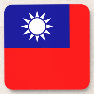 Taiwan Flag: Republic of China, Chinese Taipei Coaster