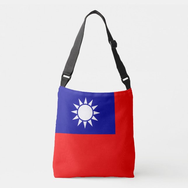 Taiwan Flag: Republic of China, Chinese Taipei Crossbody Bag (Front)