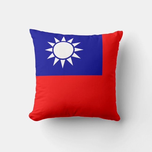 Taiwan Flag: Republic of China, Chinese Taipei Cushion (Front)