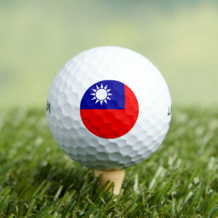 Taiwan Flag: Republic of China, Chinese Taipei Golf Balls