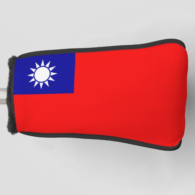 Taiwan Flag: Republic of China, Chinese Taipei Golf Head Cover (Front)
