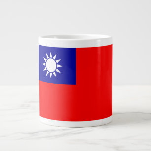 Taiwan Flag: Republic of China, Chinese Taipei Large Coffee Mug