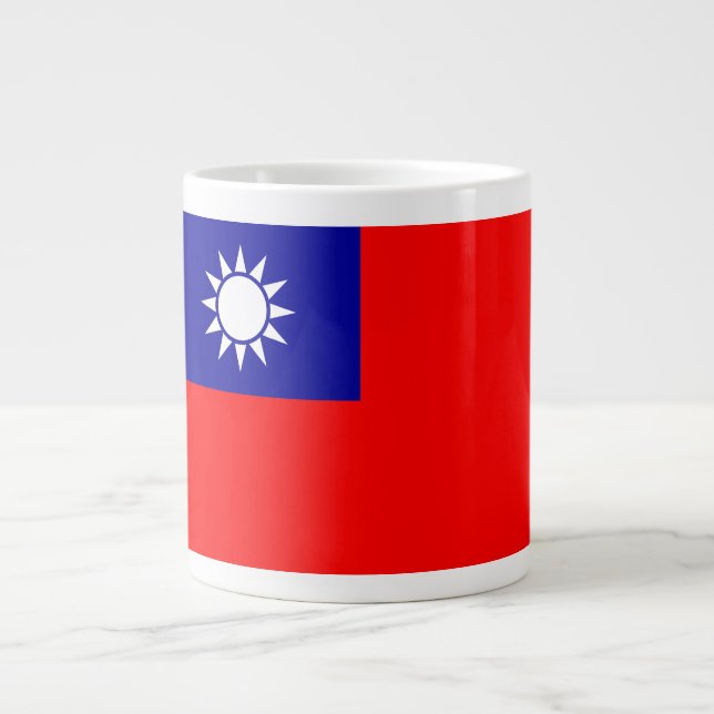 Taiwan Flag: Republic of China, Chinese Taipei Large Coffee Mug (Front)