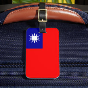 Taiwan Flag: Republic of China, Chinese Taipei Luggage Tag