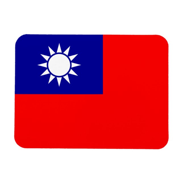 Taiwan Flag: Republic of China, Chinese Taipei Magnet (Horizontal)