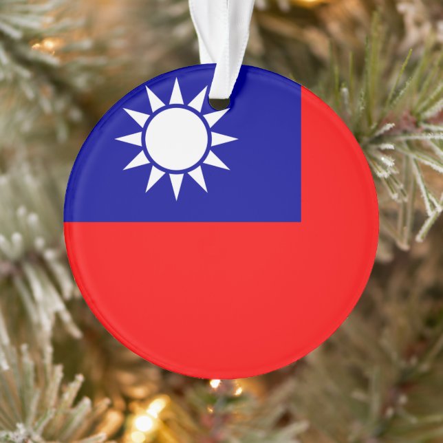 Taiwan Flag: Republic of China, Chinese Taipei Ornament (Tree)