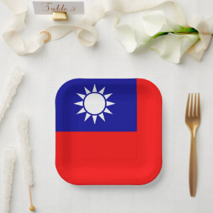 Taiwan Flag: Republic of China, Chinese Taipei Paper Plate