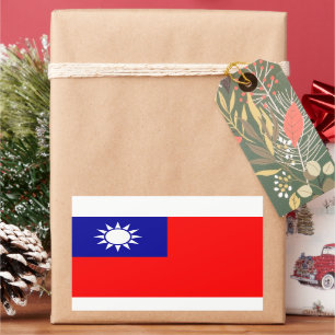Taiwan Flag: Republic of China, Chinese Taipei Rectangular Sticker