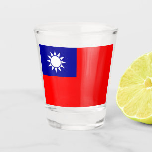 Taiwan Flag: Republic of China, Chinese Taipei Shot Glass
