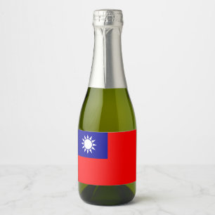 Taiwan Flag: Republic of China, Chinese Taipei Sparkling Wine Label