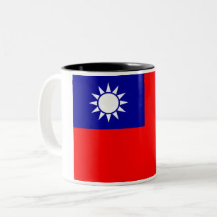 Taiwan Flag: Republic of China, Chinese Taipei Two-Tone Coffee Mug